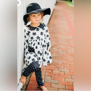 Girl’s Black Cats Twirl Dress